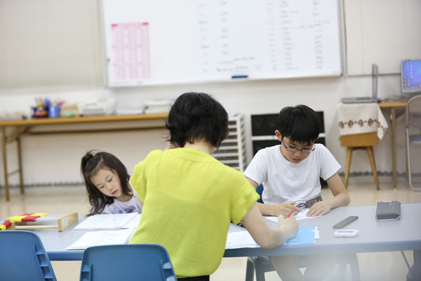 保護者との面談の様子